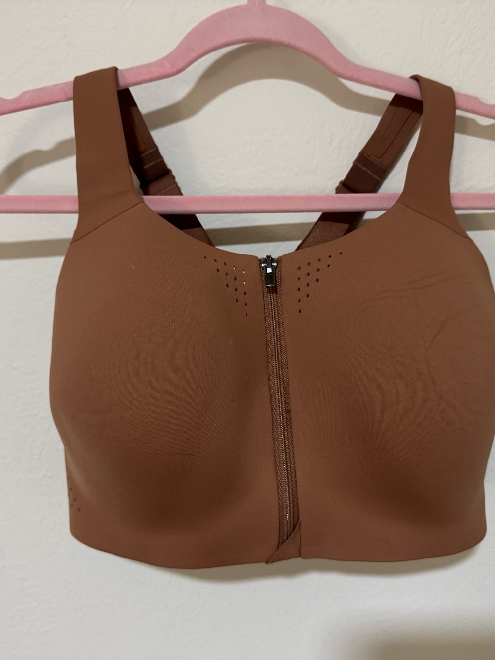 Victoria's Secret Brown Front-Zip High Support Sports Bra